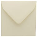 JAM Paper® Strathmore Invitation Envelopes,  3 1/8" x 3 1/8", Gummed Seal, Natural White, Pack Of 25
