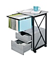 Safco® Mood 17-3/4"D Vertical 2-Drawer Storage Pedestal Cabinet, Gray