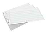 Domtar Continuous Form Paper, Unperforated, 14 7/8" x 8 1/2", 20 Lb, 1/2" Green Bar, Carton Of 2,700 Forms 1 thumbnail image