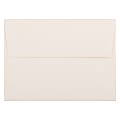 JAM Paper® Booklet Invitation Envelopes, A7, Gummed Seal, Wove Finish, Strathmore Natural White, Pack Of 25