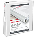Office Depot® Brand Durable View 3-Ring Binder, 2" Round Rings, White