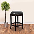 Flash Furniture Backless Counter Stool With Swivel Seat, Cappuccino/Black
