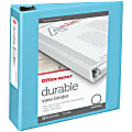 Office Depot® Brand Durable View 3-Ring Binder, 3" Round Rings, Jeweler Blue