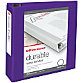 Office Depot® Brand Durable View 3-Ring Binder, 3" Round Rings, Purple 1 thumbnail image