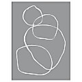 Amanti Art Going in Circles Light Gray by Teju Reval Wood Framed Wall Art Print, 41”H x 31”W, White