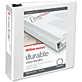 Office Depot® Brand Durable View 3-Ring Binder, 3" Round Rings, White