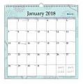 Blue Sky™ Monthly Wall Calendar, 12" x 12", 50% Recycled, Rue Du Flore, January to December 2018