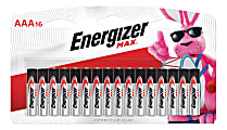 Energizer® Max® AAA Alkaline Batteries, Pack Of 16