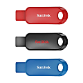 SanDisk® Cruzer Snap USB Flash Drives, 32GB, Pack Of 3 Drives