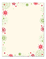 Great Papers!® Holiday Stationary, 8 1/2" x 11", Red And Green Flakes, Pack Of 80 Sheets