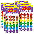 Trend Stinky Stickers, Colorful Smiles/Tutti-Frutti, 96 Stickers Per Pack, Set Of 6 Packs