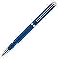 Waterman® Hemisphere Ballpoint Pen, Fine Point, 0.8 mm, Blue/Silver Barrel, Blue Ink