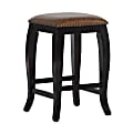 Linon Rockford Backless Faux Leather Counter Stool, Wenge/Caramel