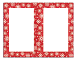 Great Papers! Masterpiece Studios 2-Up Holiday Invitations, Snowy Flakes, 8 1/2" x 5 1/2", Pack Of 50