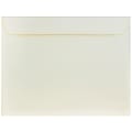 JAM Paper® Booklet Strathmore Wove Envelopes, #13", Gummed Seal, Strathmore Natural White, Pack Of 25