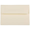 JAM Paper® Booklet Envelopes (Strathmore Paper), #4 Bar (A1), Gummed Seal, Strathmore Ivory, Pack Of 25