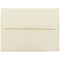 JAM Paper® Booklet Invitation Envelopes, A6, Gummed Seal, Strathmore, Ivory Wove, Pack Of 25 1 thumbnail image