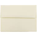 JAM Paper® Booklet Invitation Envelopes, A6, Gummed Seal, Strathmore, Ivory Wove, Pack Of 25