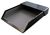 Aurora® PROformance Letter Tray, Letter Size, Simulated Leather, Black