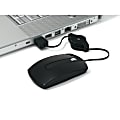 Ativa® Mobil-IT Optical Mouse With Retractable Cord, Black 1 thumbnail image