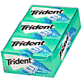 Trident® Minty Sweet Twist Sugar-Free Gum, 14 Pieces Per Pack, Box Of 12 Packs 1 thumbnail image
