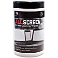 Advantus Read/Right AllScreen Screen Cleaning Wipes - For Display Screen - Alcohol-free, Ammonia-free - Assorted - 75/Tub - 1 Each 1 thumbnail image