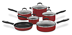 Cuisinart™ Non-Stick 11-Piece Cookware Set, Red 1 thumbnail image