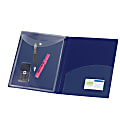 Avery® Protect & Store™ Pocket Folders, Letter Size, Navy, Pack Of 3