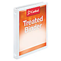 Cardinal Treated ClearVue™ Locking 3-Ring Binder, 5/8" Round Rings, 52% Recycled, White