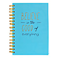 Eccolo™ Wiro Simulated Leather Journal, 6" x 8", Ruled, 200 Pages, Turquoise