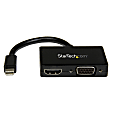 StarTech.com 2-in-1 Mini DisplayPort To HDMI Or VGA Converter, Black