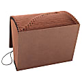 Smead® TUFF® Expanding File With Flap & Elastic Cord, 21 Pockets, A-Z, 12" x 10" Letter Size, 30% Recycled, Brown