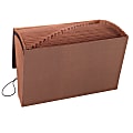 Smead® TUFF® Expanding File With Flap & Elastic Cord, 21 Pockets, A-Z, 15" x 10" Legal Size, 30% Recycled, Brown