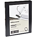 Office Depot® Brand Heavy-Duty View 3-Ring Binder, 1/2" D-Rings, 49% Recycled, Black