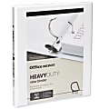 Office Depot® Brand Heavy-Duty View 3-Ring Binder, 1/2" D-Rings, White 1 thumbnail image