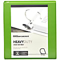 Office Depot® Heavy-Duty View 3-Ring Binder, 1" D-Rings, 49% Recycled, Army Green