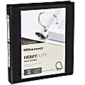 Office Depot® Brand Heavy-Duty View 3-Ring Binder, 1" D-Rings, 49% Recycled, Black