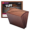 Smead® TUFF® Expanding File, 21 Pockets, A–Z, 12" x 10", Letter Size, 30% Recycled, Brown 1 thumbnail image