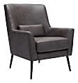 Zuo Modern Ontario Plywood And Steel Accent Chair, Vintage Black