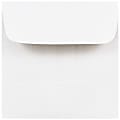 JAM Paper® Square Mini Envelopes, 2 3/8" x 2 3/8", Gummed Seal, White, Pack Of 25