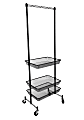 Mind Reader Heavy-Duty Clothing Rack With 3 Baskets, 69-1/4"H x 24-1/4"W x 16-1/2"D, Black 1 thumbnail image