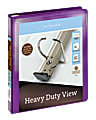 Office Depot® Brand Heavy-Duty View 3-Ring Binder, 1" D-Rings, 54% Recycled, Radiant Orchid