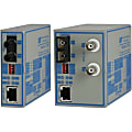 Omnitron FlexPoint T1/E1 Fiber Media Converter RJ48 ST Multimode 5km - 1 x T1/E1; 1 x ST Multimode; Univ. AC Powered; Lifetime Warranty