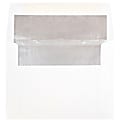 JAM Paper® Foil-Lined Booklet Invitation Envelopes, A6, Gummed Seal, Silver/White, Pack Of 25