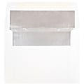 JAM Paper® Foil-Lined Booklet Invitation Envelopes, A6, Gummed Seal, Silver/White, Pack Of 25 1 thumbnail image