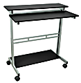 Luxor 39 1/2"W Standup Desk, Black/Gray