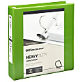 Office Depot® Heavy-Duty View 3-Ring Binder, 1 1/2" D-Rings, Army Green