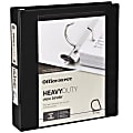 Office Depot® Brand Heavy-Duty View 3-Ring Binder, 1 1/2" D-Rings, 49% Recycled, Black 1 thumbnail image