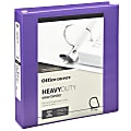 Office Depot® Heavy-Duty View 3-Ring Binder, 1 1/2" D-Rings, 49% Recycled, Purple 1 thumbnail image