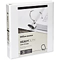 Office Depot® Brand Heavy-Duty View 3-Ring Binder, 1 1/2" D-Rings, 49% Recycled, White 1 thumbnail image